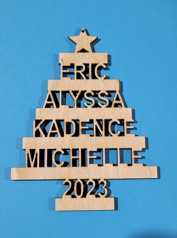 Family Christmas Tree Ornament
