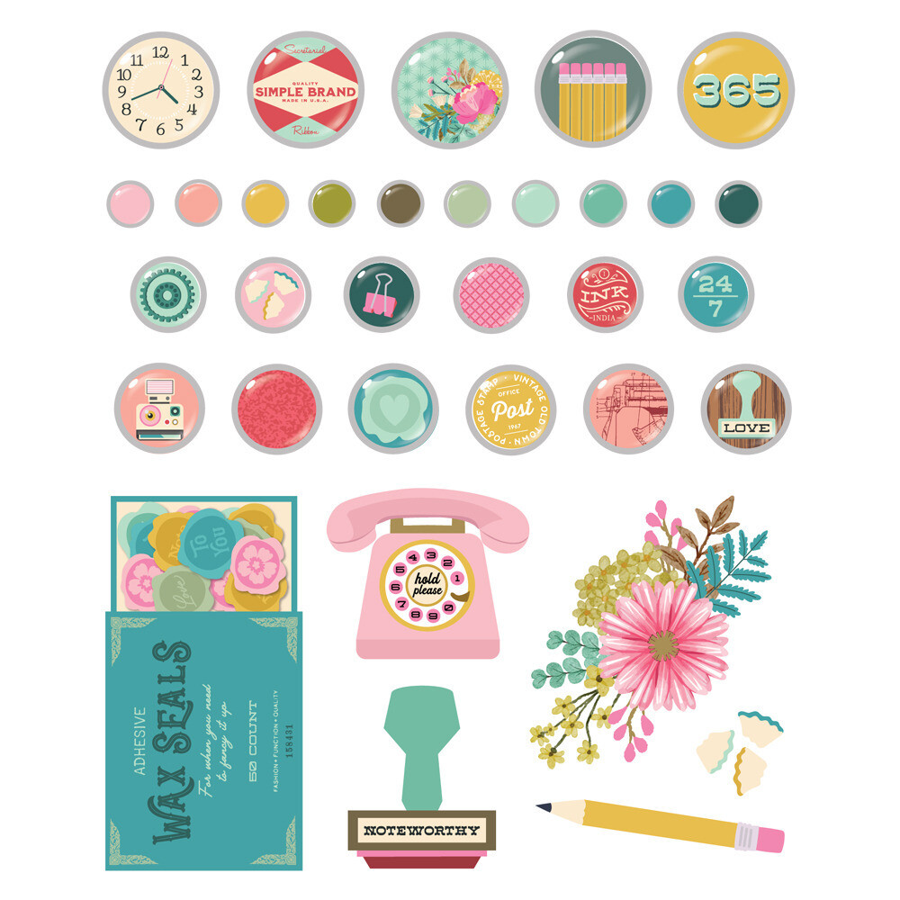 Decorative Brads - Noteworthy Collection