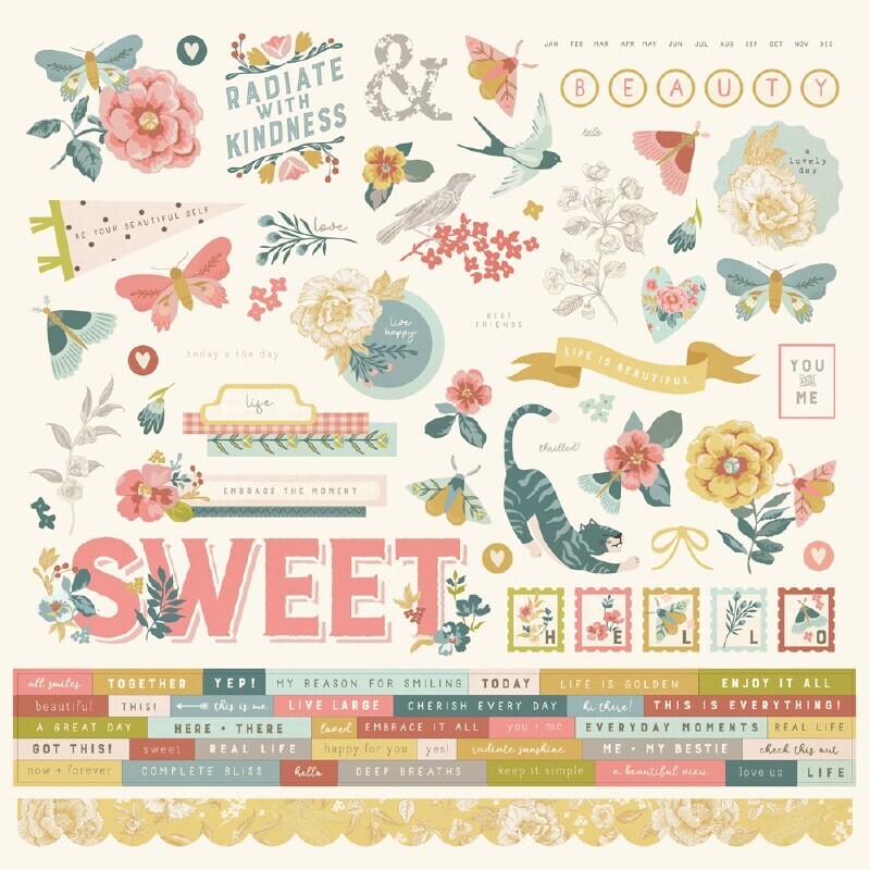 12x12 Sticker Sheet - Wildflower Collection