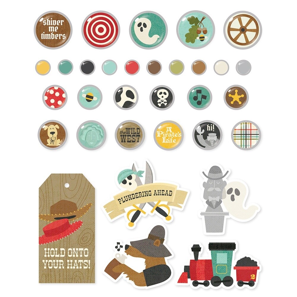 Decorative Brads - Say Cheese Frontier at The Park Collection