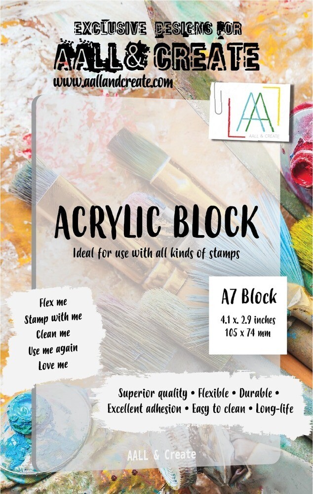 A7 - 4.1x2.9&quot; - Acrylic Stamping Block