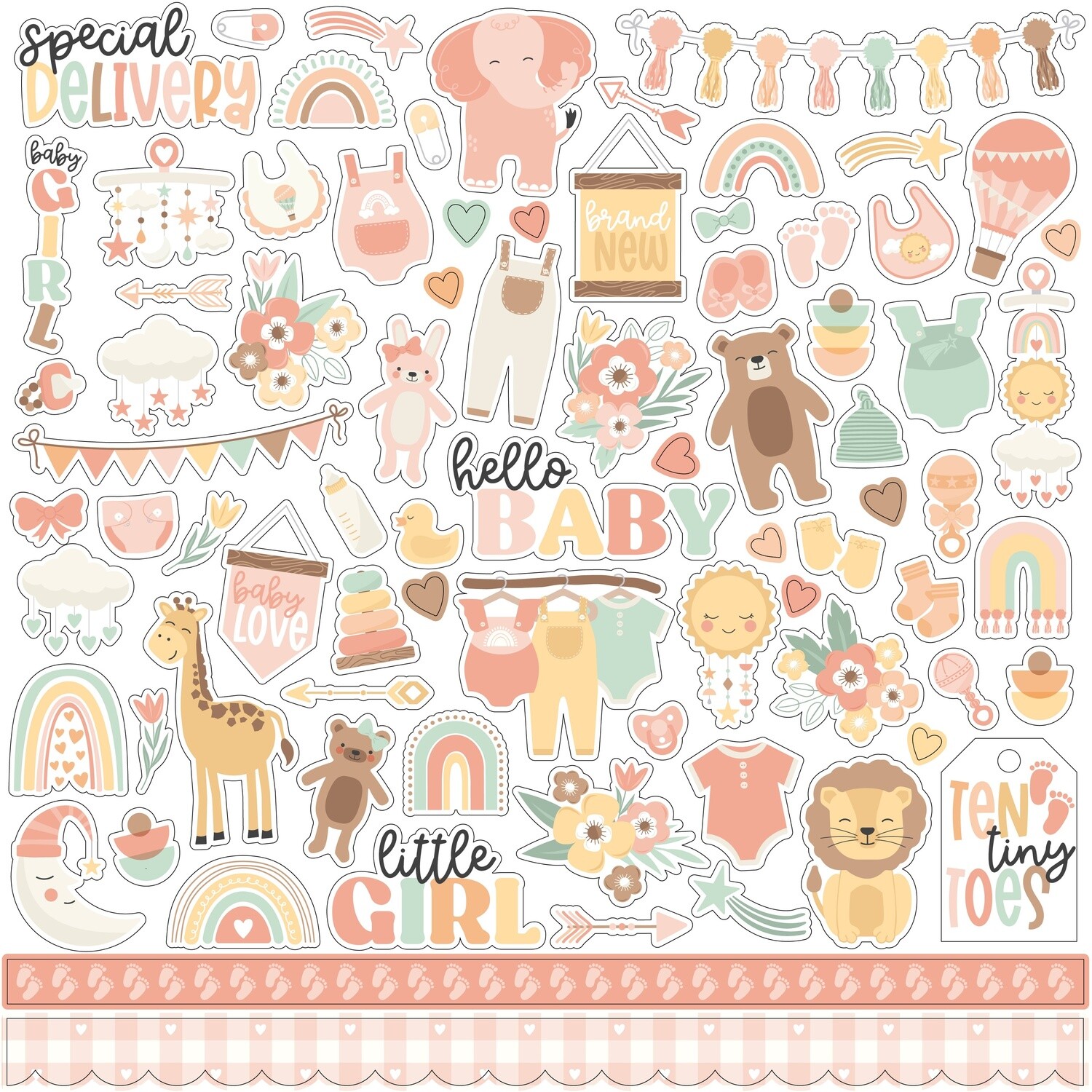 12x12 Sticker Sheet - Our Baby Girl Collection