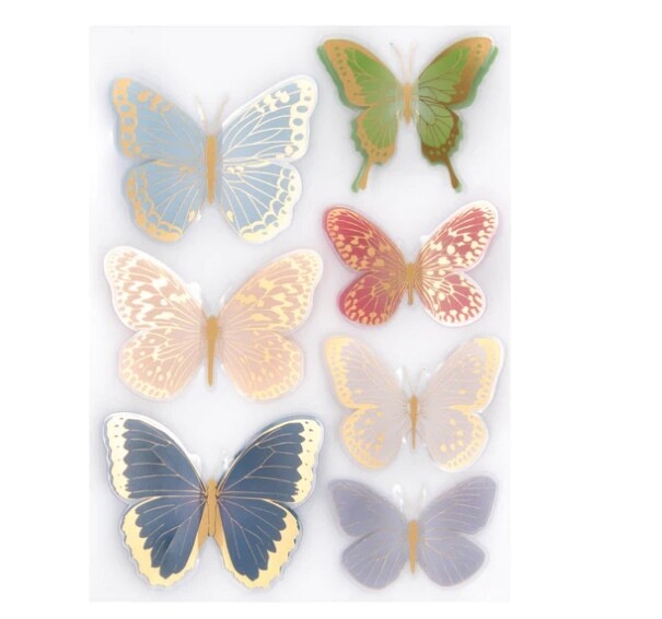 Dimensional Autumn Butterfly Stickers - Serenade of Autumn Collection