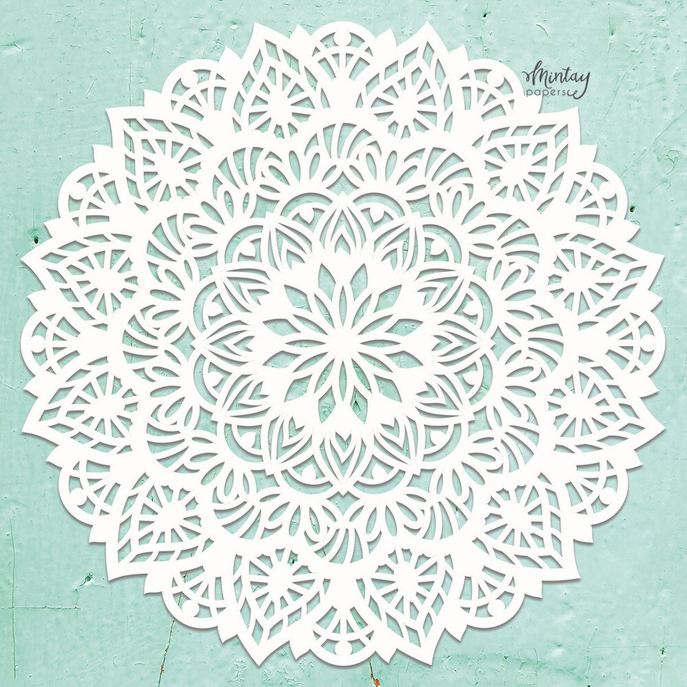 Boho Doily - Mintay Chippies Chipboard
