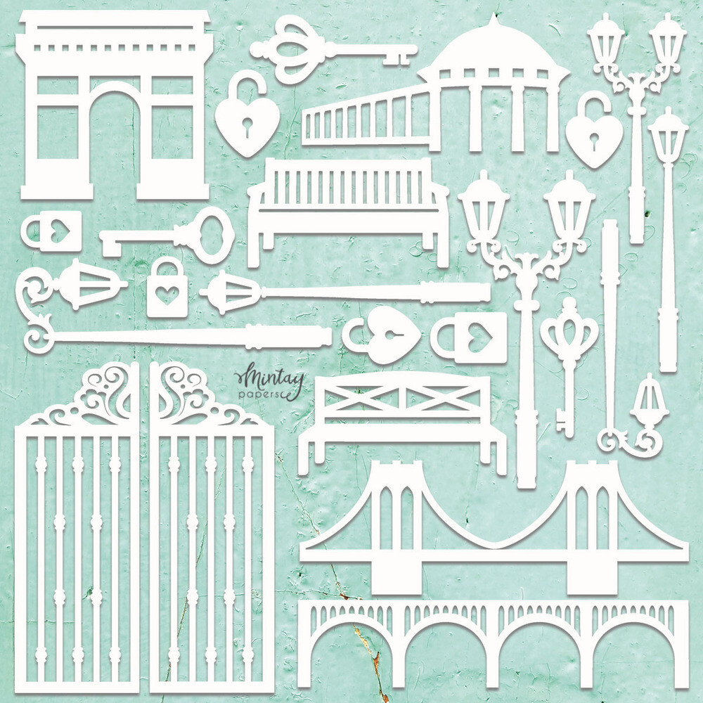 City Set - Mintay Chippies Chipboard