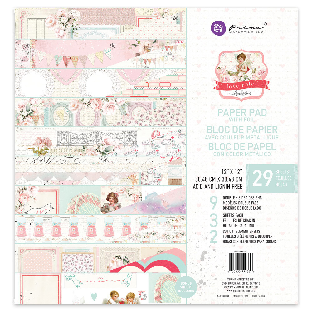 12x12 Paper Pad - Love Notes Collection