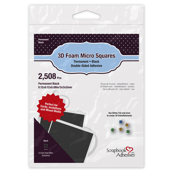 Black - Micro - 3D Foam Squares