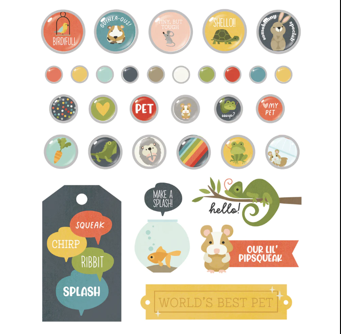 Decorative Brads - Pet Shoppe Collection