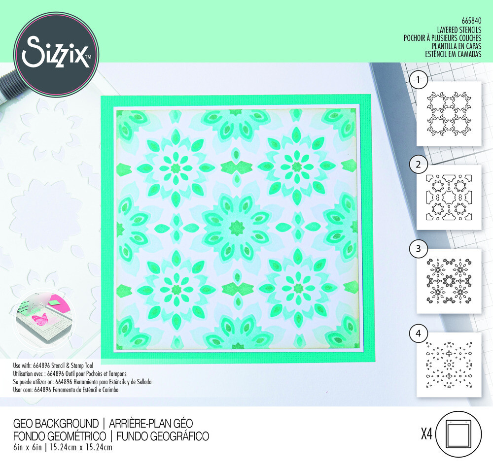 Geo Background - Layered Stencils