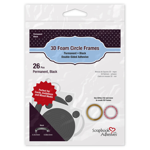Black - 3D Foam Circle Frames