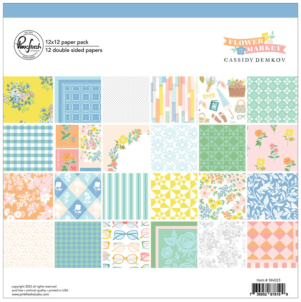 12x12 Paper Pack - Flower Market Collection