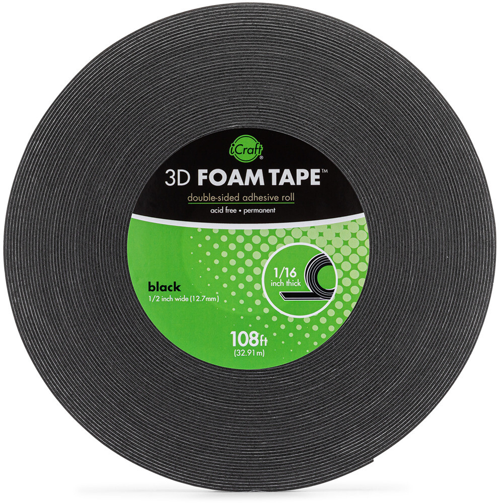 Black - Jumbo Roll - 3D Foam Tape