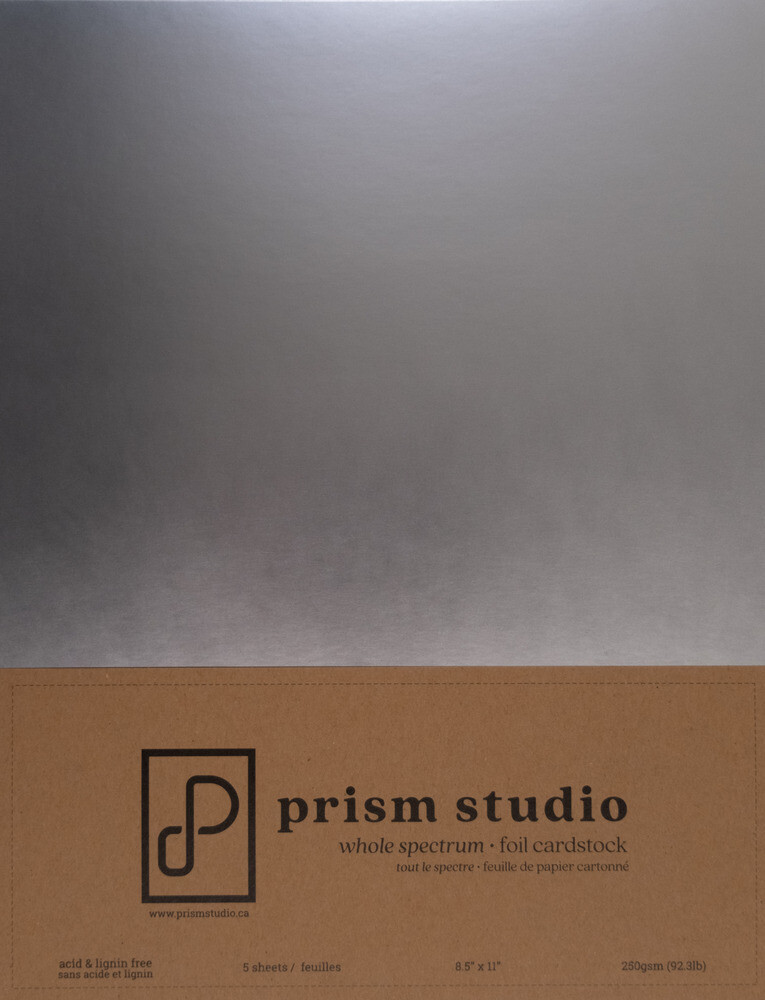 Brushed Silver - 8.5x11 Foil Cardstock