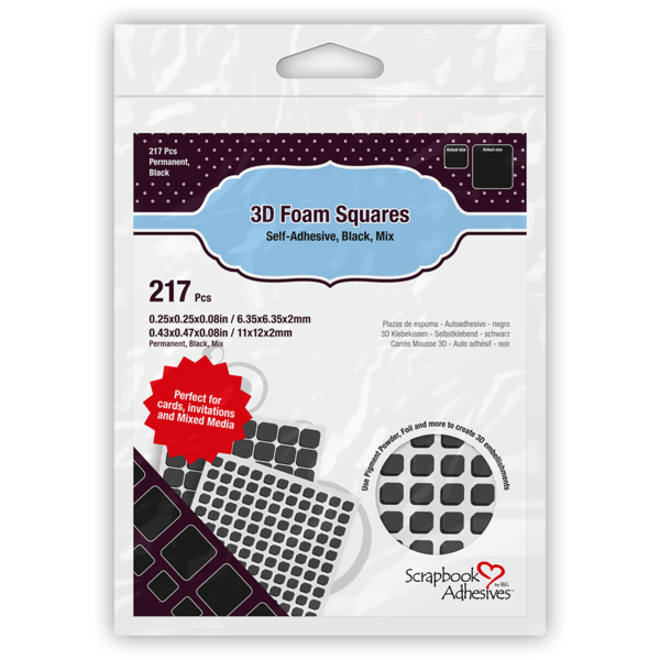 Black - Mix - 3D Foam Squares