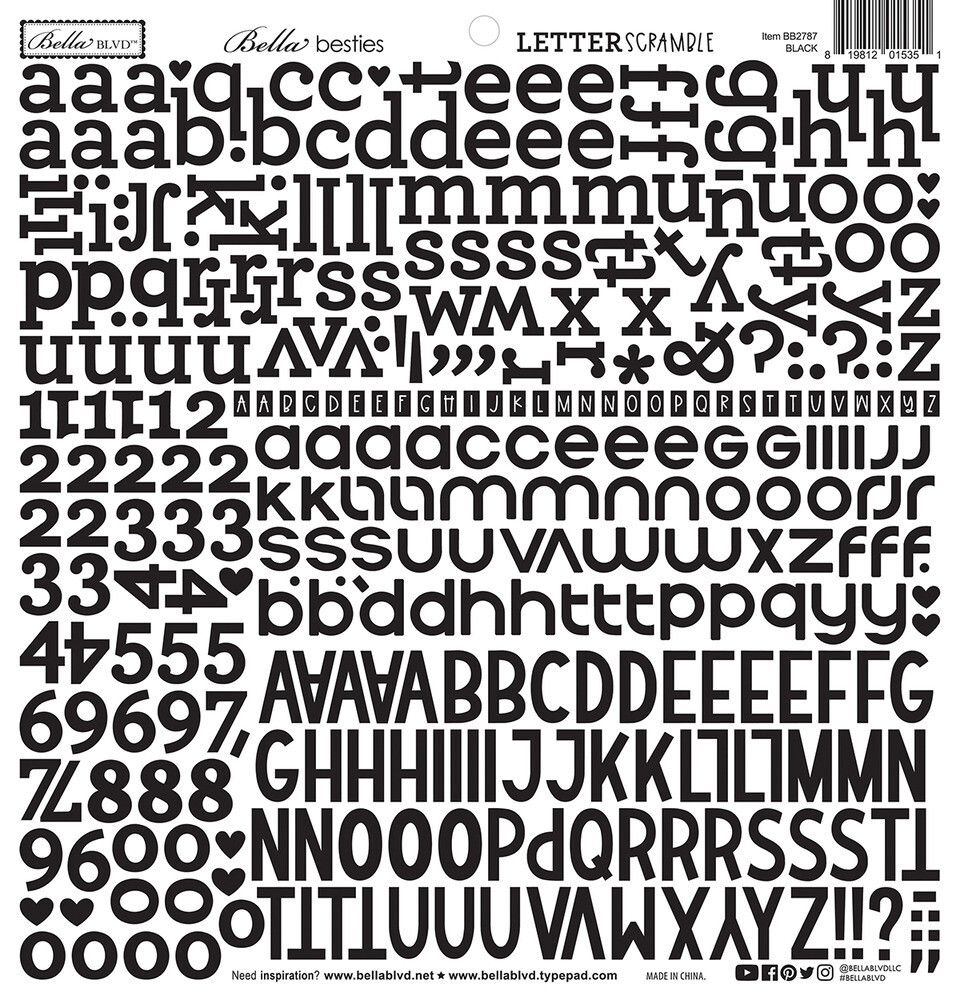 Black - Letter Scramble - Alpha Sheet
