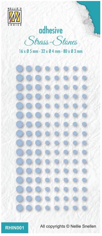 Bright Blue - Adhesive Rhinestones