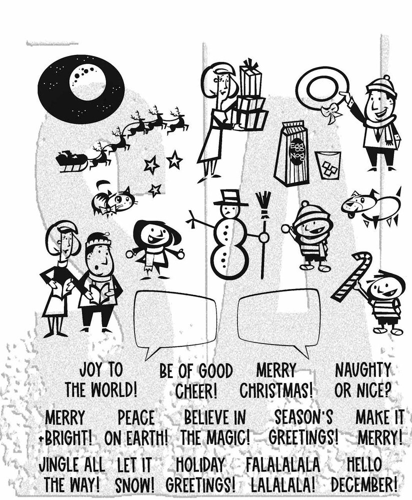 Christmas Cartoons - Stamp Set