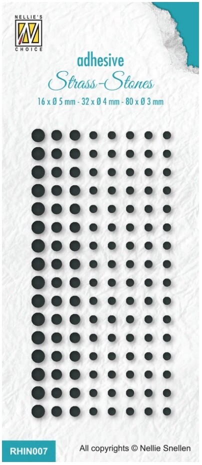 Black - Adhesive Rhinestones