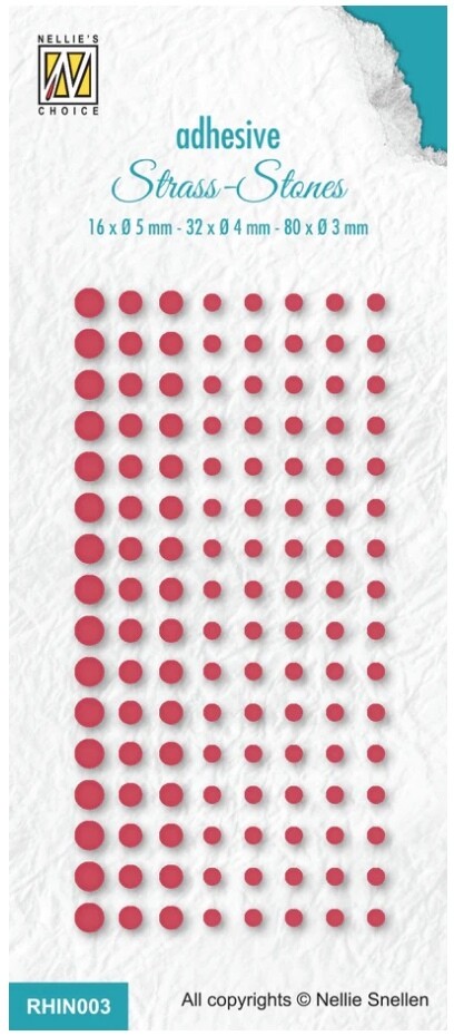 Christmas Red - Adhesive Rhinestones