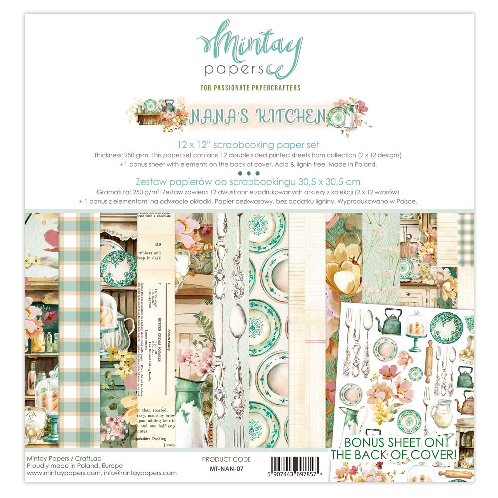 12x12 Paper Set - Nana&#39;s Kitchen Collection