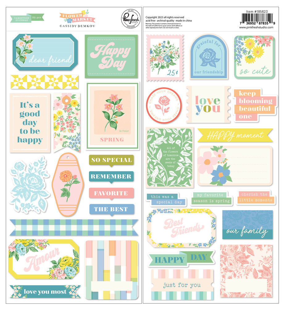 Cardstock Stickers - Flower Market Collection