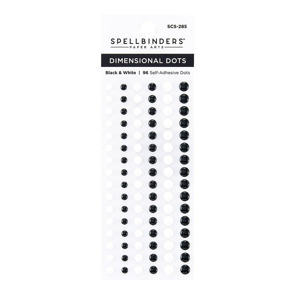 Black &amp; White - Dimensional Enamel Dots