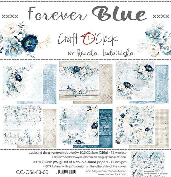12x12 Paper Pack - Forever Blue Collection