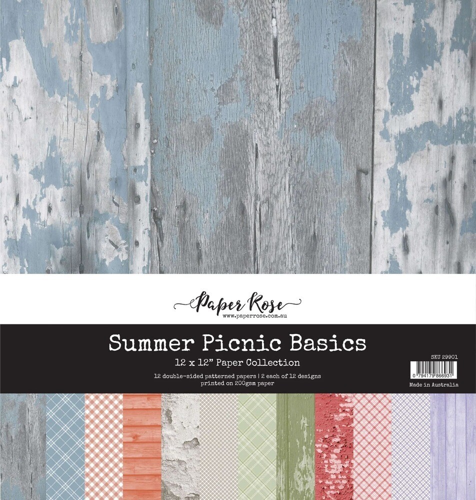 12x12 Paper Collection - Summer Picnic Basics Collection