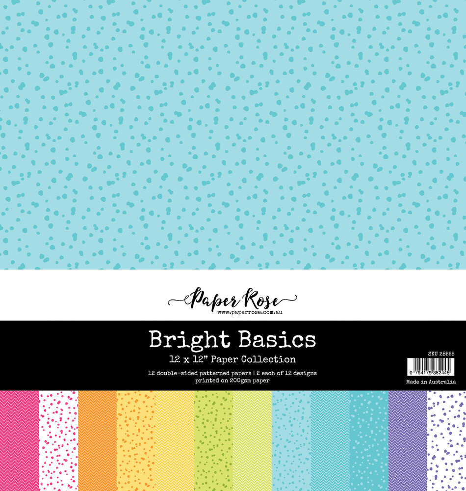 12x12 Paper Collection - Bright Basics Collection