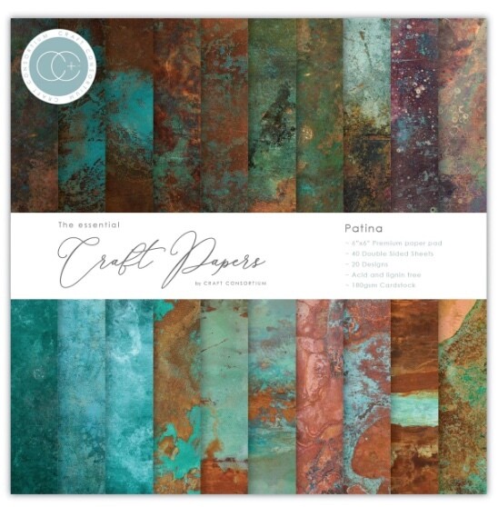 6x6 Paper Pad - Patina - Essential Craft Papers