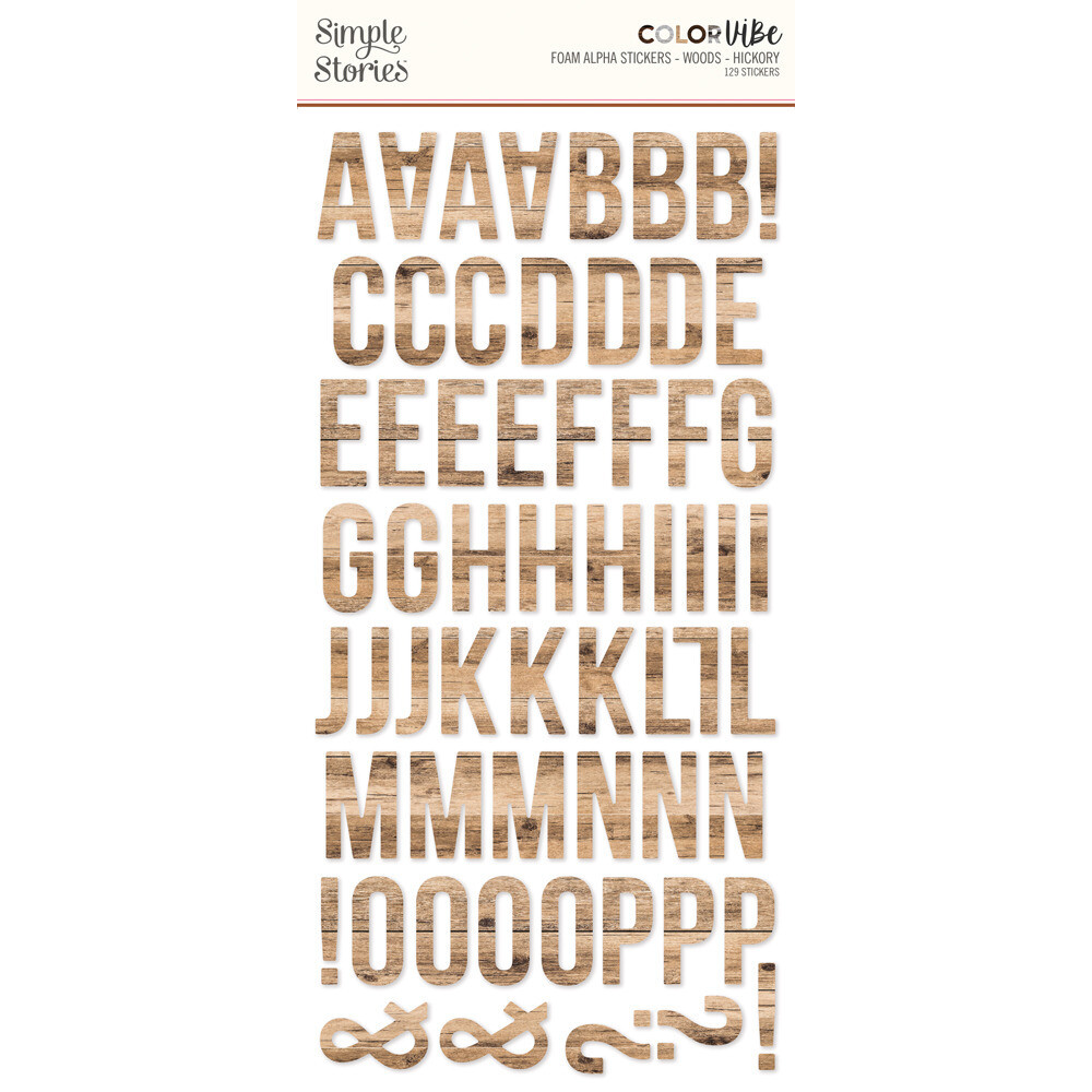 Hickory Woods - Foam Alpha Stickers - Color Vibe Collection
