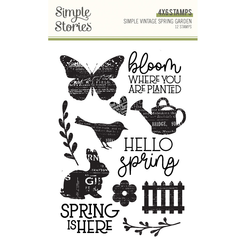 Clear Stamp - Simple Vintage Spring Garden Collection