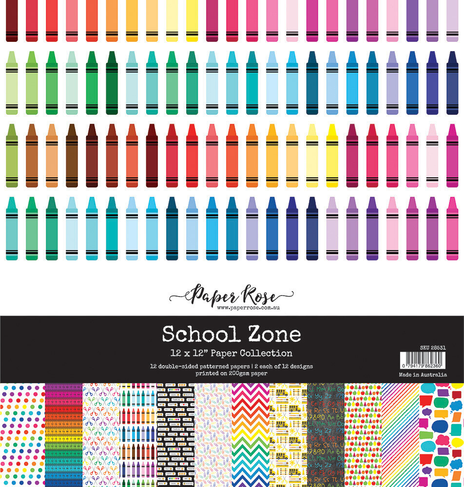 12x12 Paper Collection - School Zone Collection