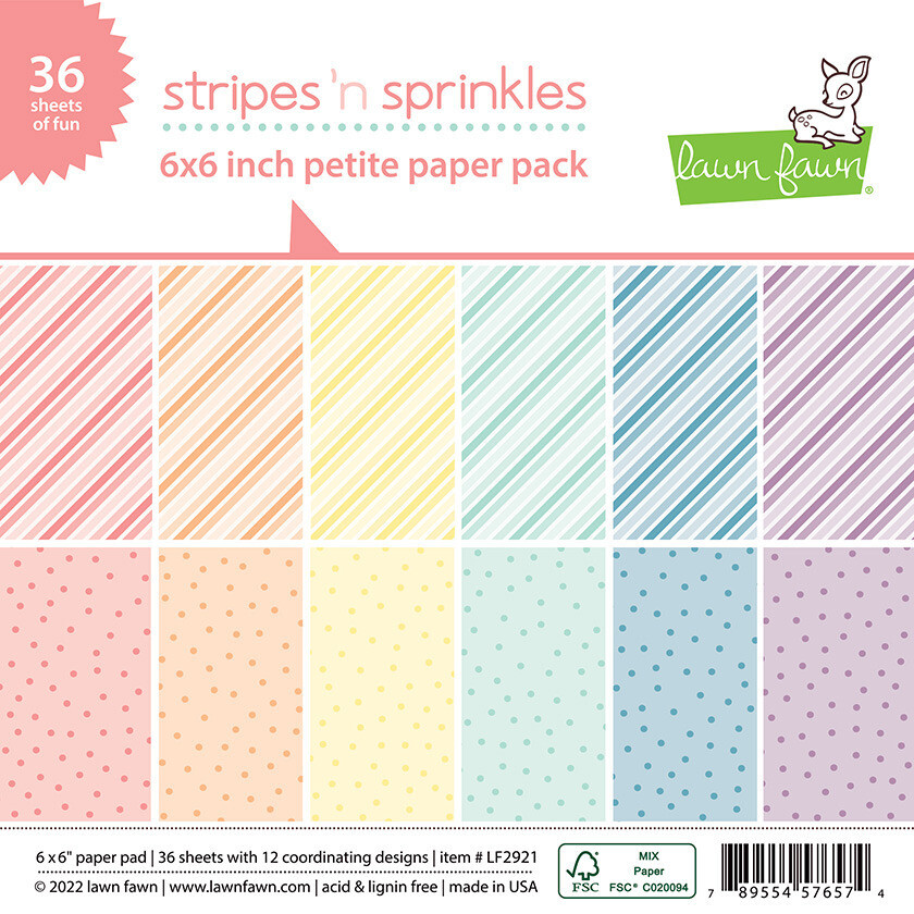 6x6 Paper Pad - Stripes &#39;N Sprinkles