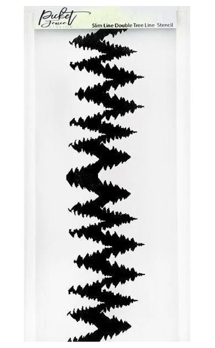 Double Tree Line - Slim Line Stencils