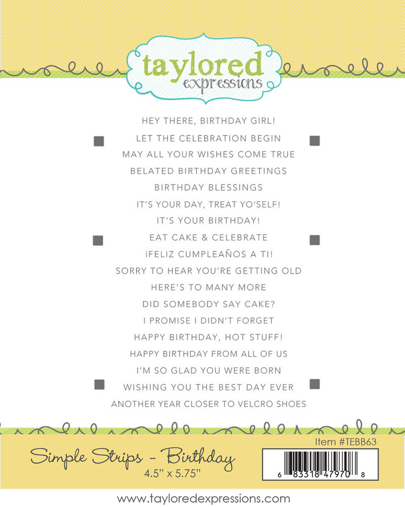 Simple Strips - Birthday - Stamp