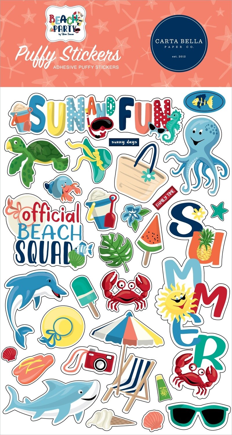 Puffy Stickers - Beach Party Collection