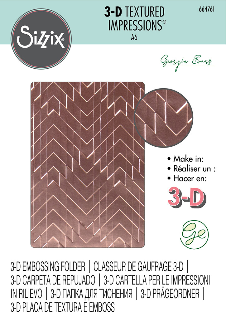 Staggered Chevrons - 3D Embossing Folder