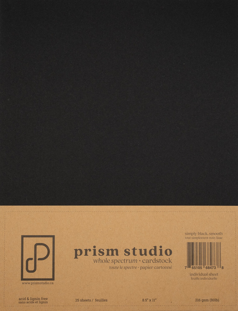 Simply Black - 80lb - 8.5x11 Smooth Cardstock