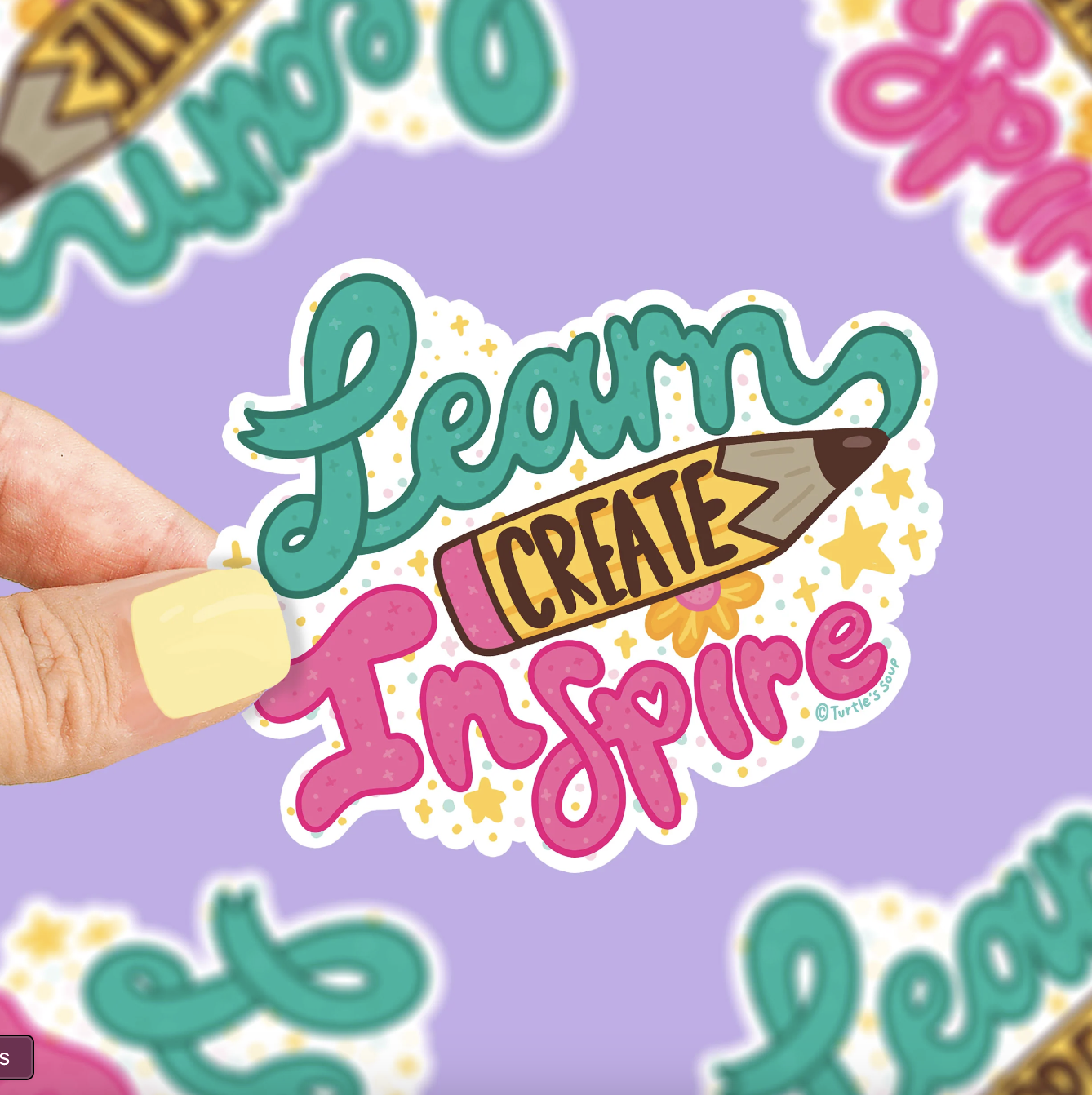 Learn Create Inspire - Vinyl Sticker