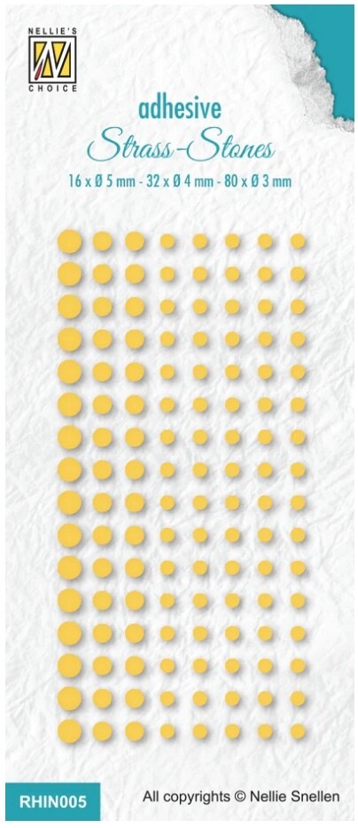 Yellow Adhesive Rhinestones