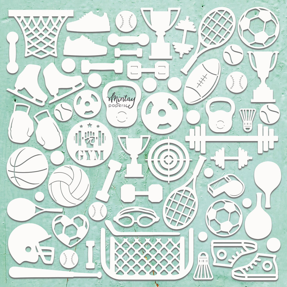 Sport Set - Mintay Chippies Chipboard