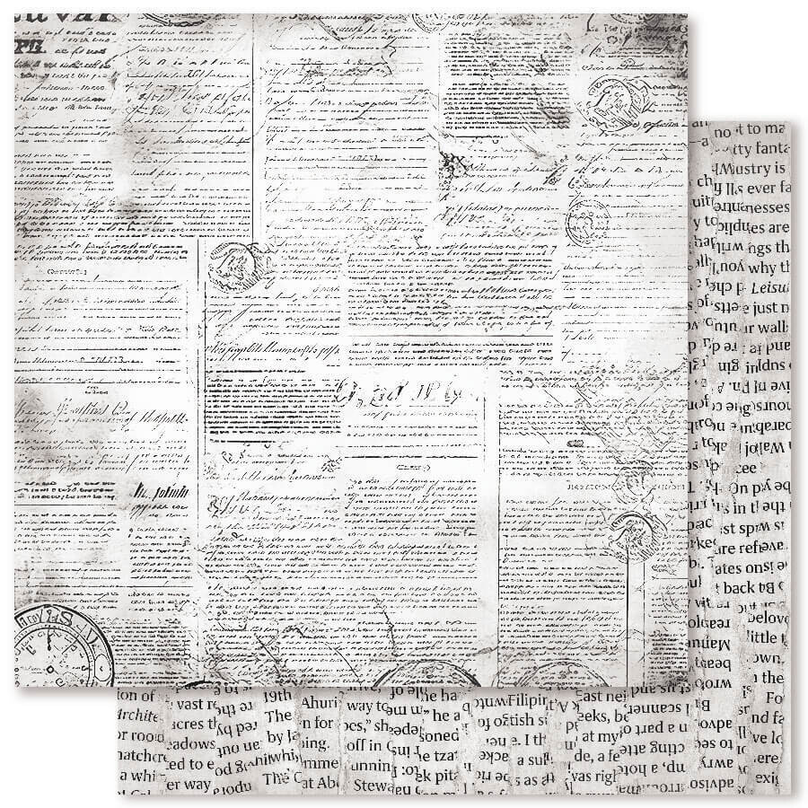 12x12 Double-sided Paper - F - Fine Print Collection