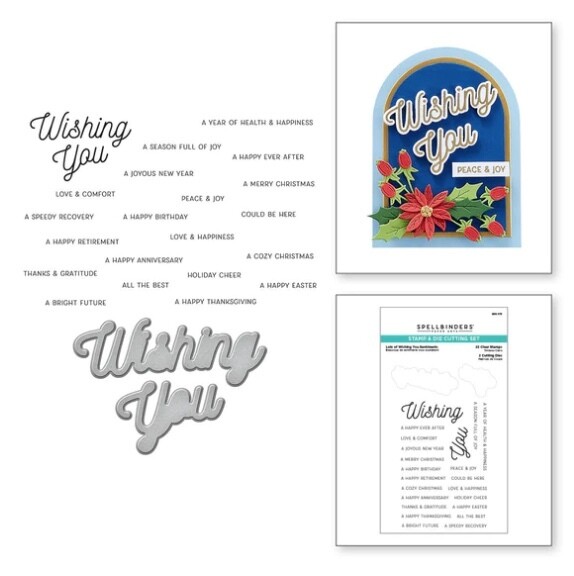Lots Of Wishing You Sentiments - Stamp &amp; Die Set