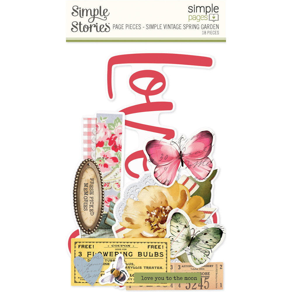 Simple Pages Page Pieces - Simple Vintage Spring Garden Collection