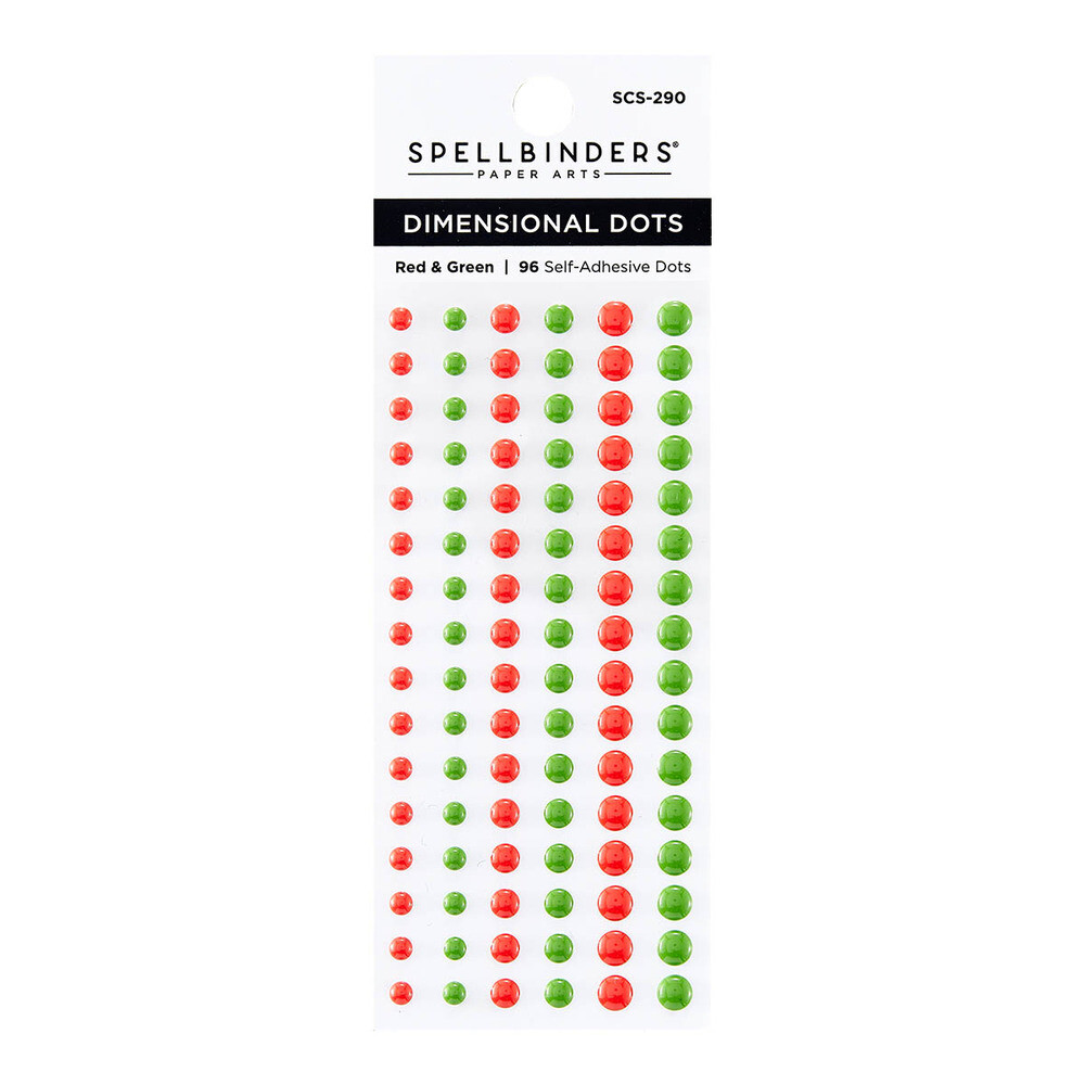 Red &amp; Green - Dimensional Enamel Dots