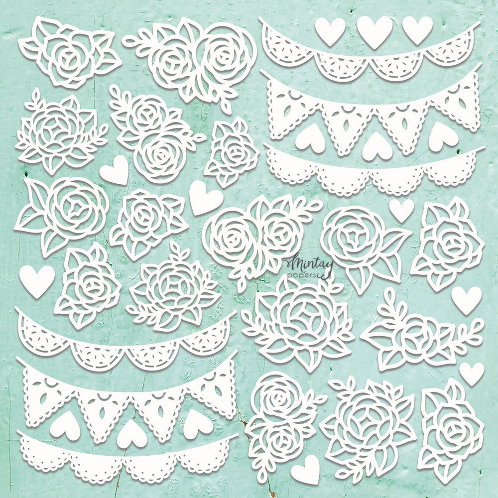 Spring Set - Mintay Chippies Chipboard