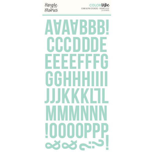 Robin&#39;s Egg - Foam Alpha Stickers - Color Vibe Collection
