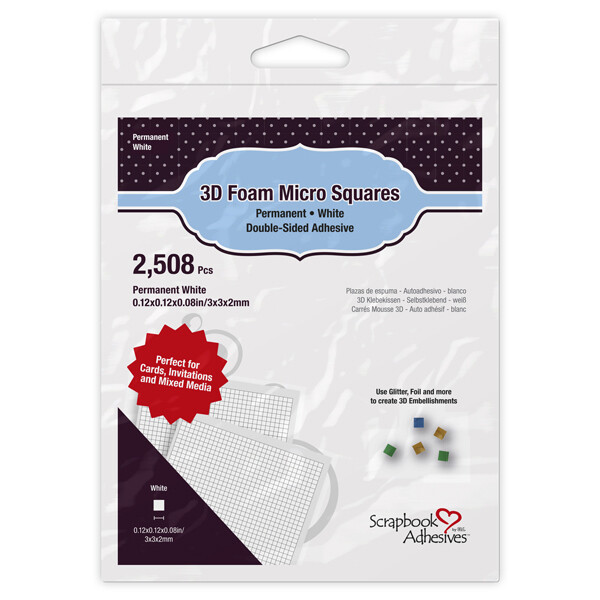 White - Micro - 3D Foam Squares