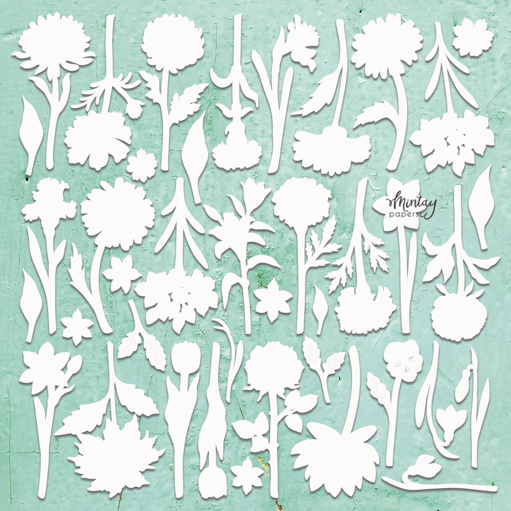Flowers Set - Mintay Chippies Chipboard